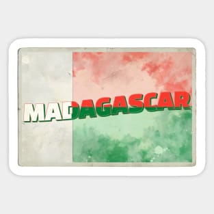 Madagascar Vintage style retro souvenir Sticker